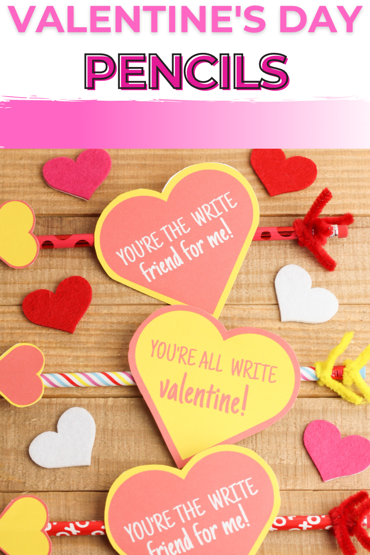 Non-Candy Valentine's Day Treats for Kids + Free Printable Pencil Flags -  Over The Top Mommy