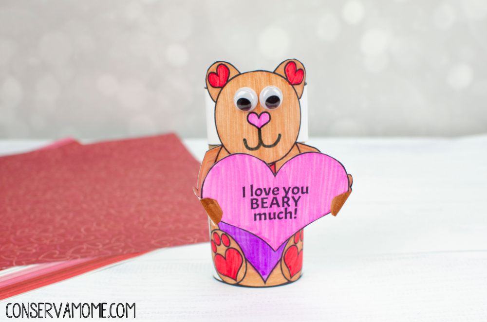 Valentine Bear Craft - Valentine Craft - Valentine's Day Activity