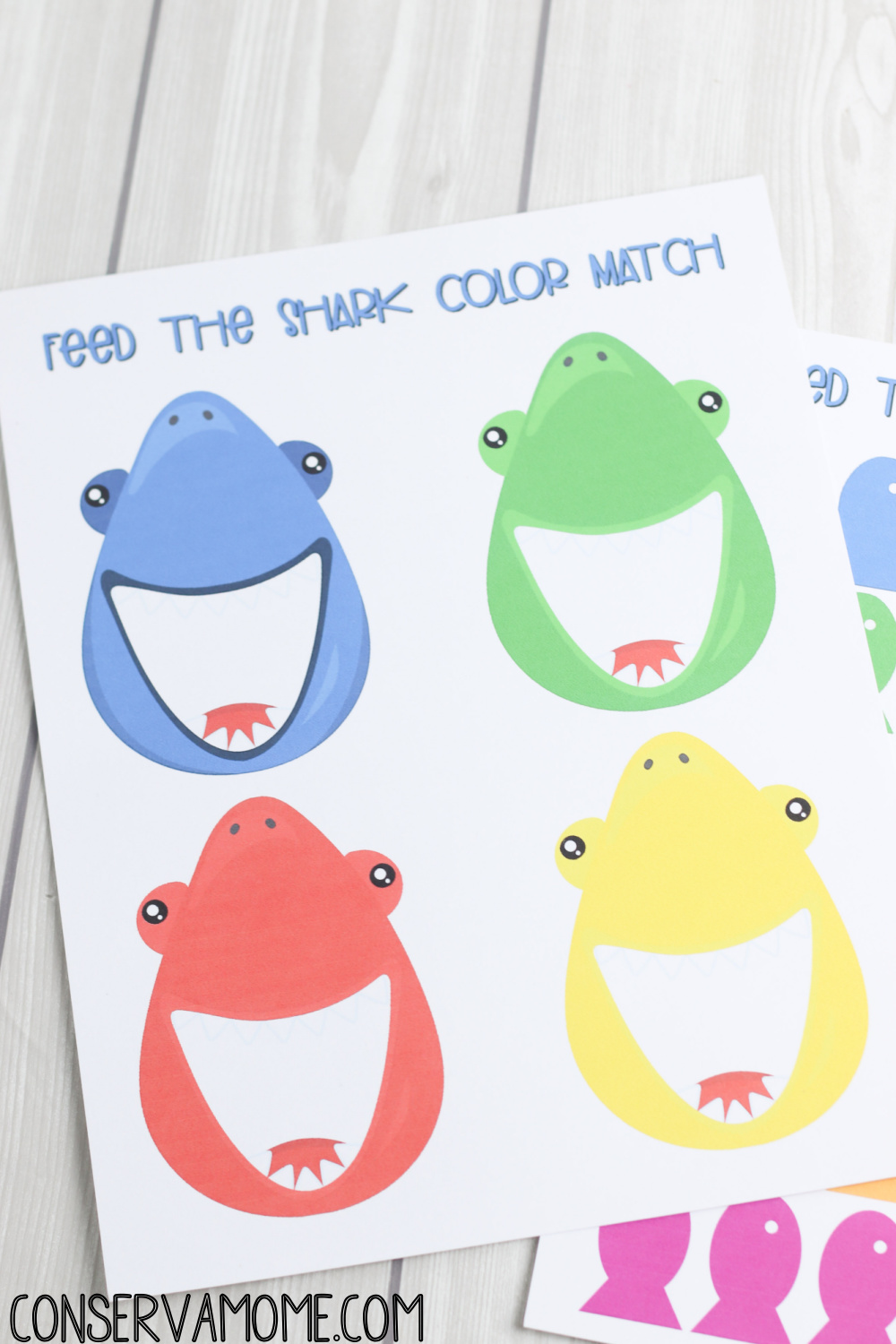 Feed the Shark Color Sorting Game: Ocean Themed learning game