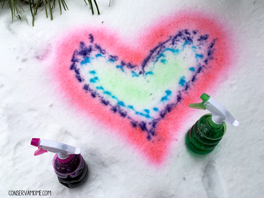 Snow Spray Paint Recipe A fun Winter Sensory Activity ConservaMom