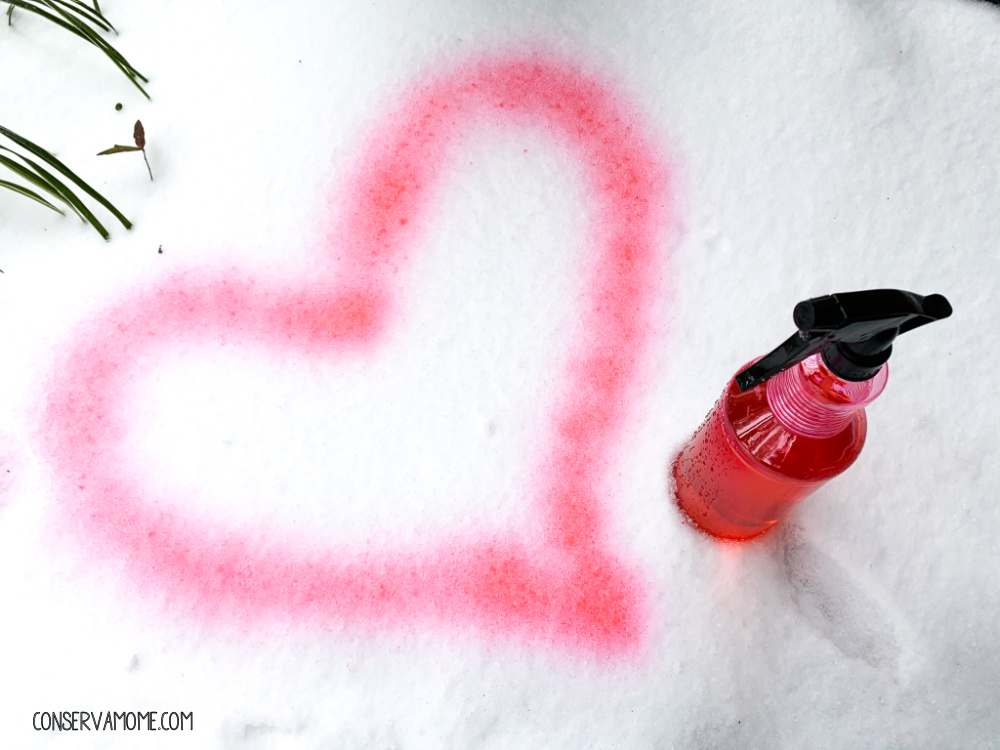 Make Spray Bottle Snow Paint for Outdoor Play this Winter!