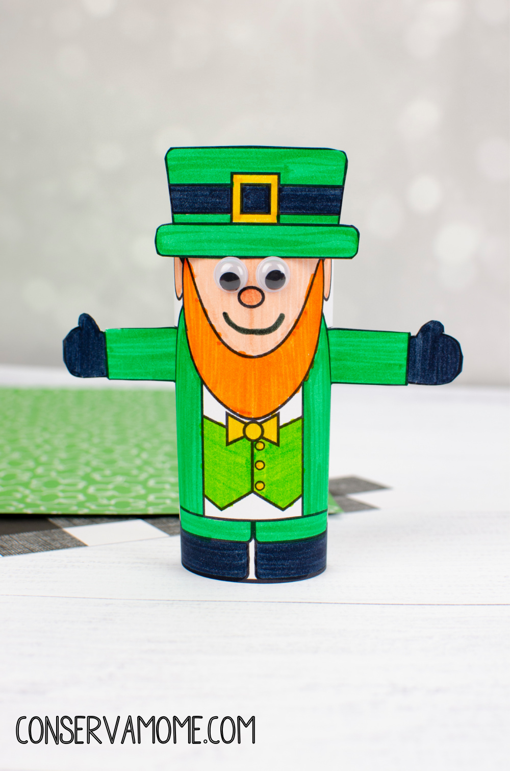 Leprechaun toilet paper roll craft