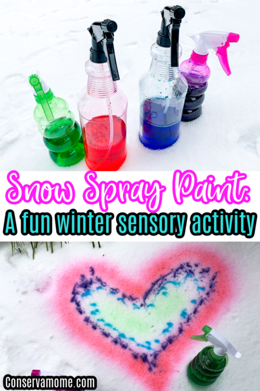 Snow Spray Paint Recipe A fun Winter Sensory Activity ConservaMom