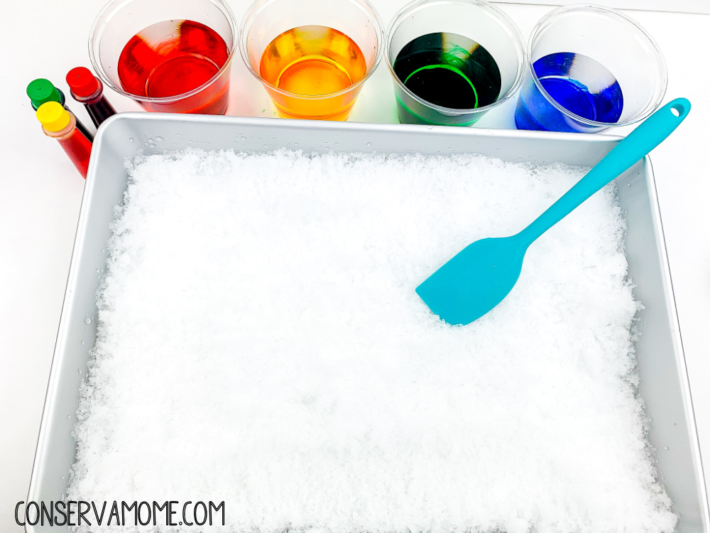 Snow Spray Paint Recipe : A fun Winter Sensory Activity - ConservaMom