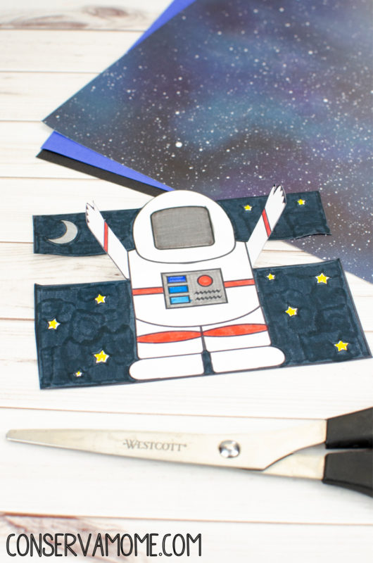 Astronaut Toilet paper roll Craft with Free Printable template