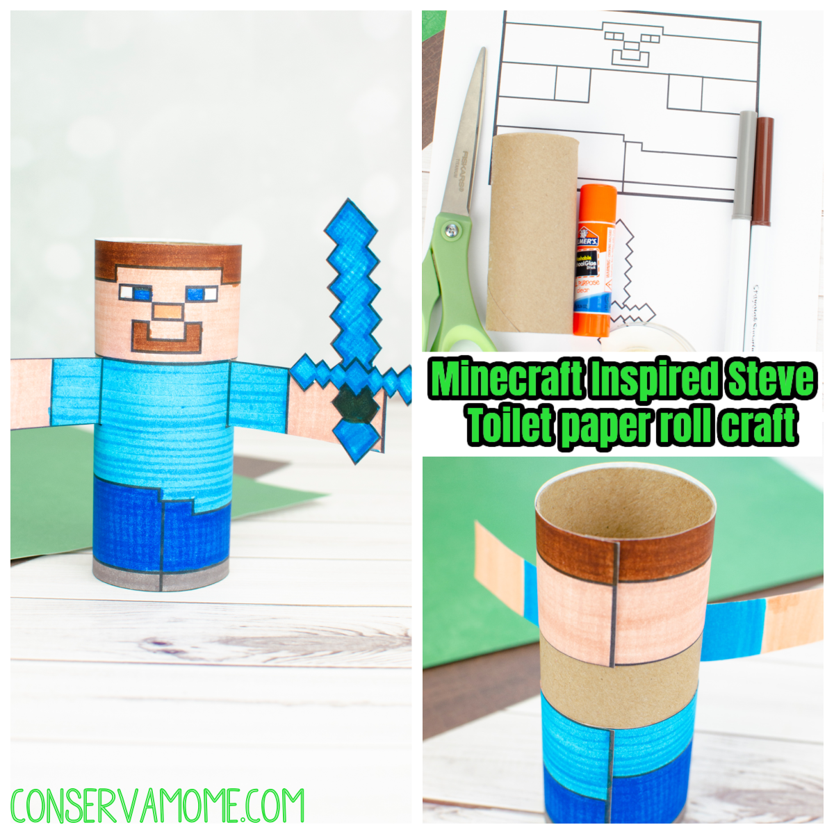 Printable paper crafts for Minecraft