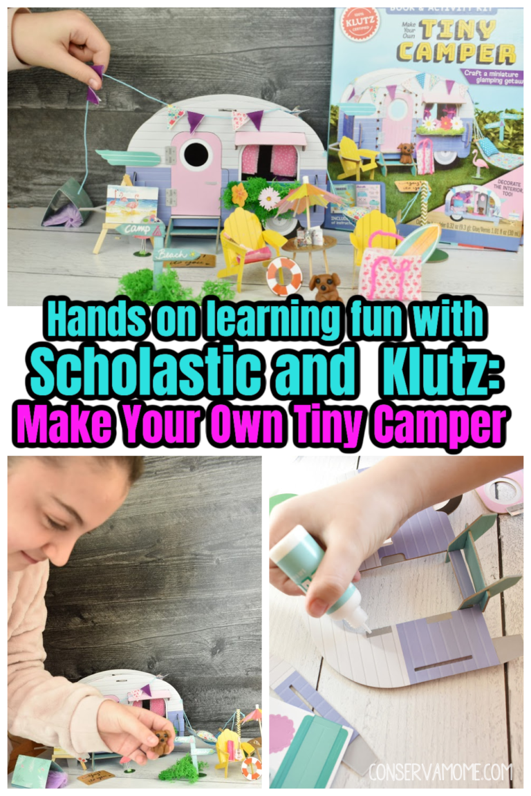 Hands on learning fun with Scholastic and Klutz Make Your Own Tiny Camper ConservaMom