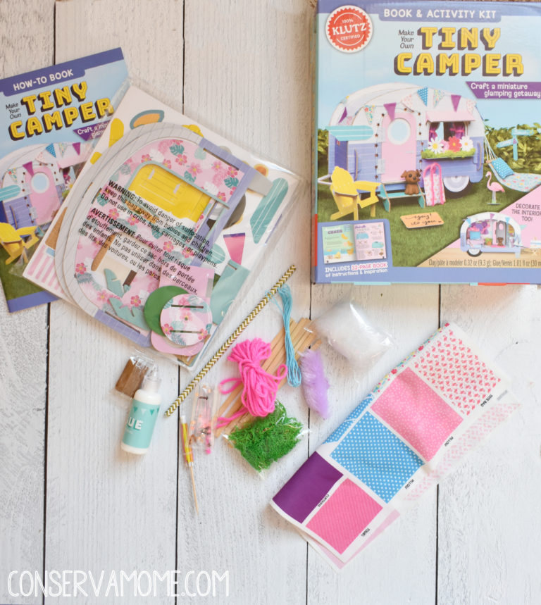 Hands on learning fun with Scholastic and Klutz Make Your Own Tiny Camper ConservaMom