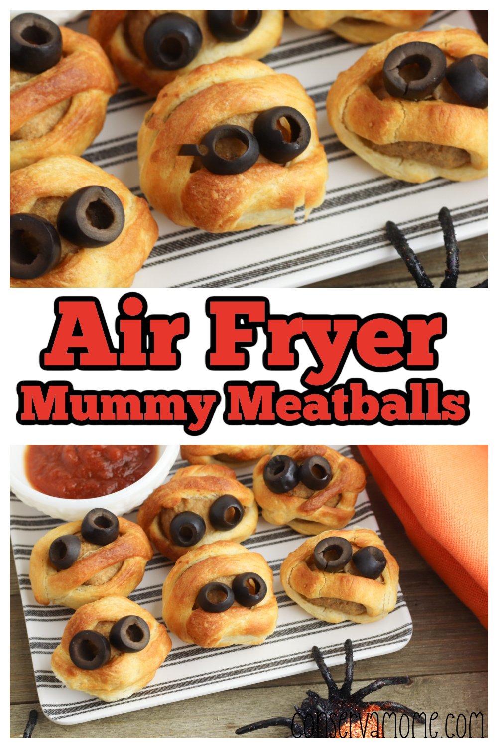 Air Fryer Mummy Meatballs Fun Halloween Appetizers for Kids! 