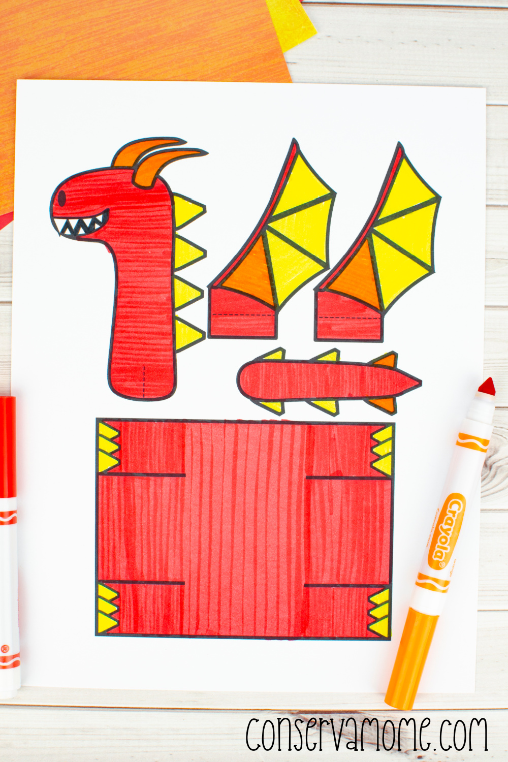 Dragon Toilet Paper Roll Craft