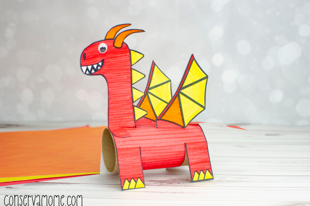 Dragon Toilet Paper Roll Craft