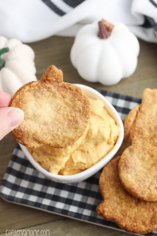 Fabulously Fall Pumpkin Pie Dip with Pie Crust Chips ConservaMom
