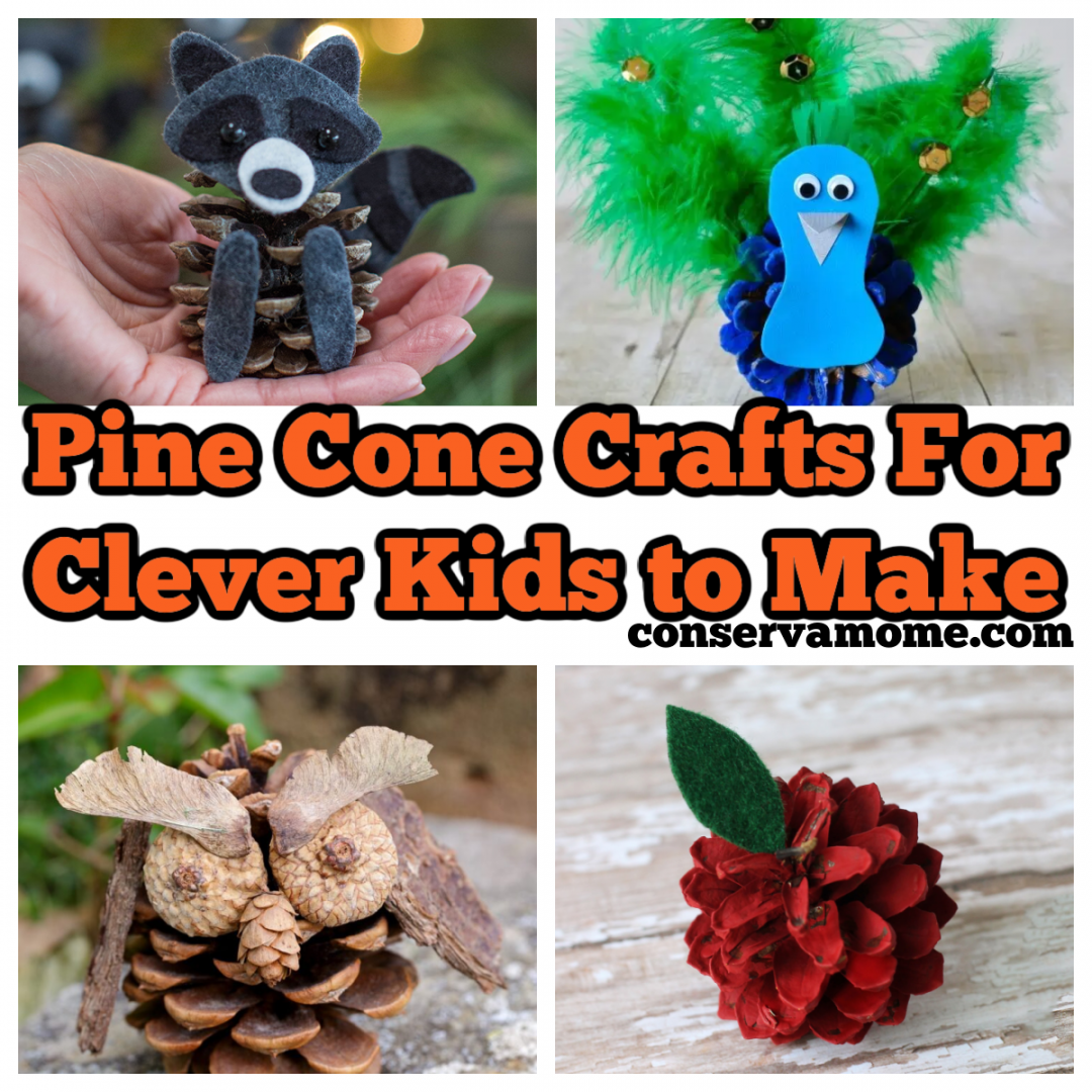 ConservaMom - Pine Cone Crafts For Kids To Make - ConservaMom