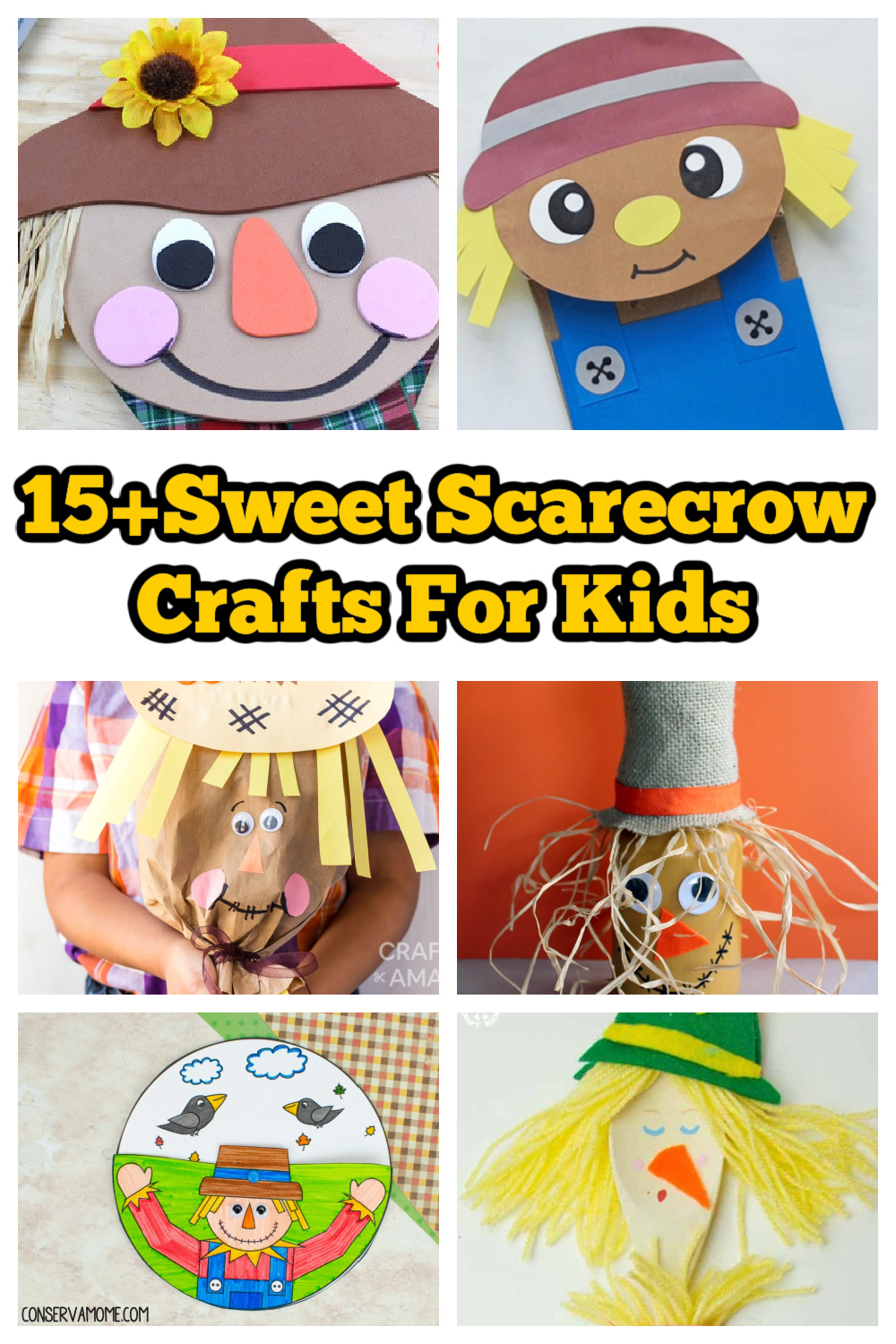 15+Sweet Scarecrow Crafts For Kids