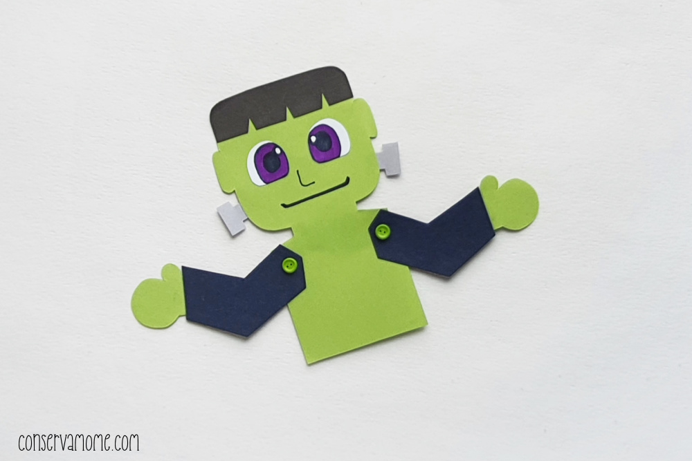 Frankenstein paper plate craft for kids