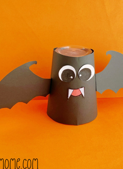 Paper/Plastic Cup Bat Craft for kids: A Halloween Craft Idea