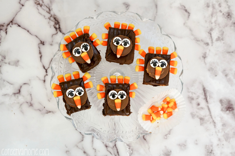 Whimsical and Fun Turkey Brownies