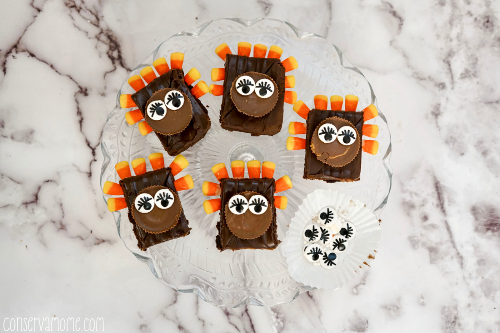 Whimsical and Fun Turkey Brownies