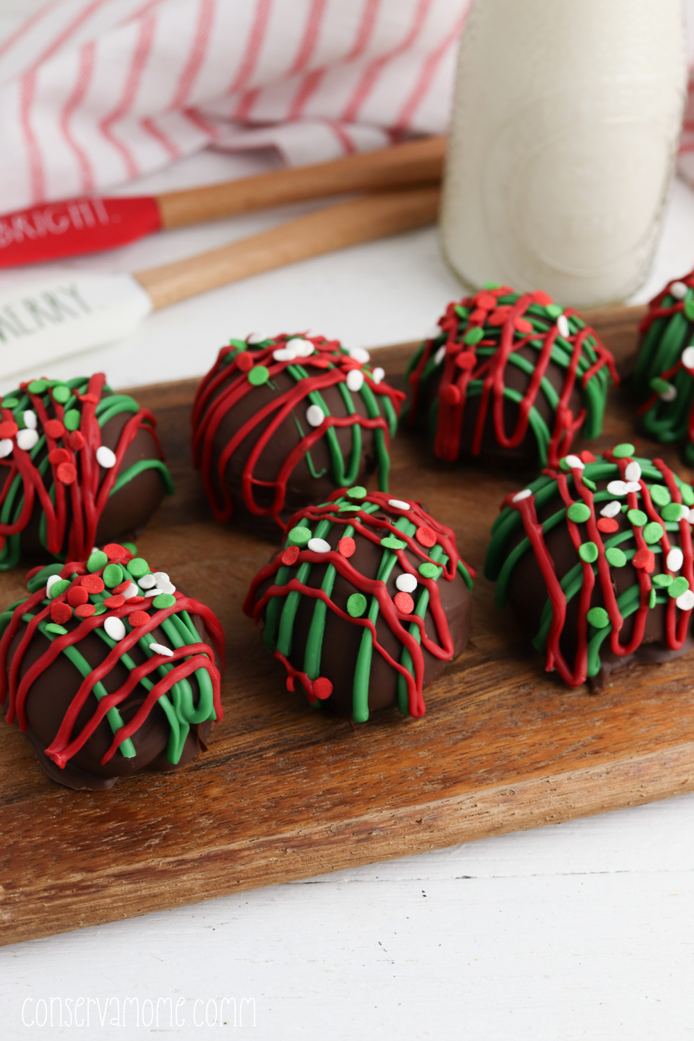 cookie dough bites covered in chocolate 