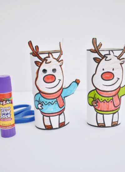Reindeer toilet paper roll craft