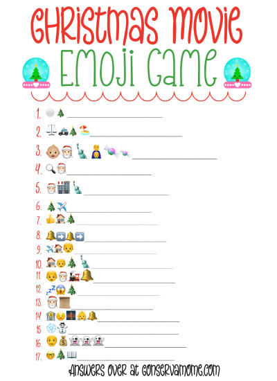 emoji Christmas movies answers (printable)
