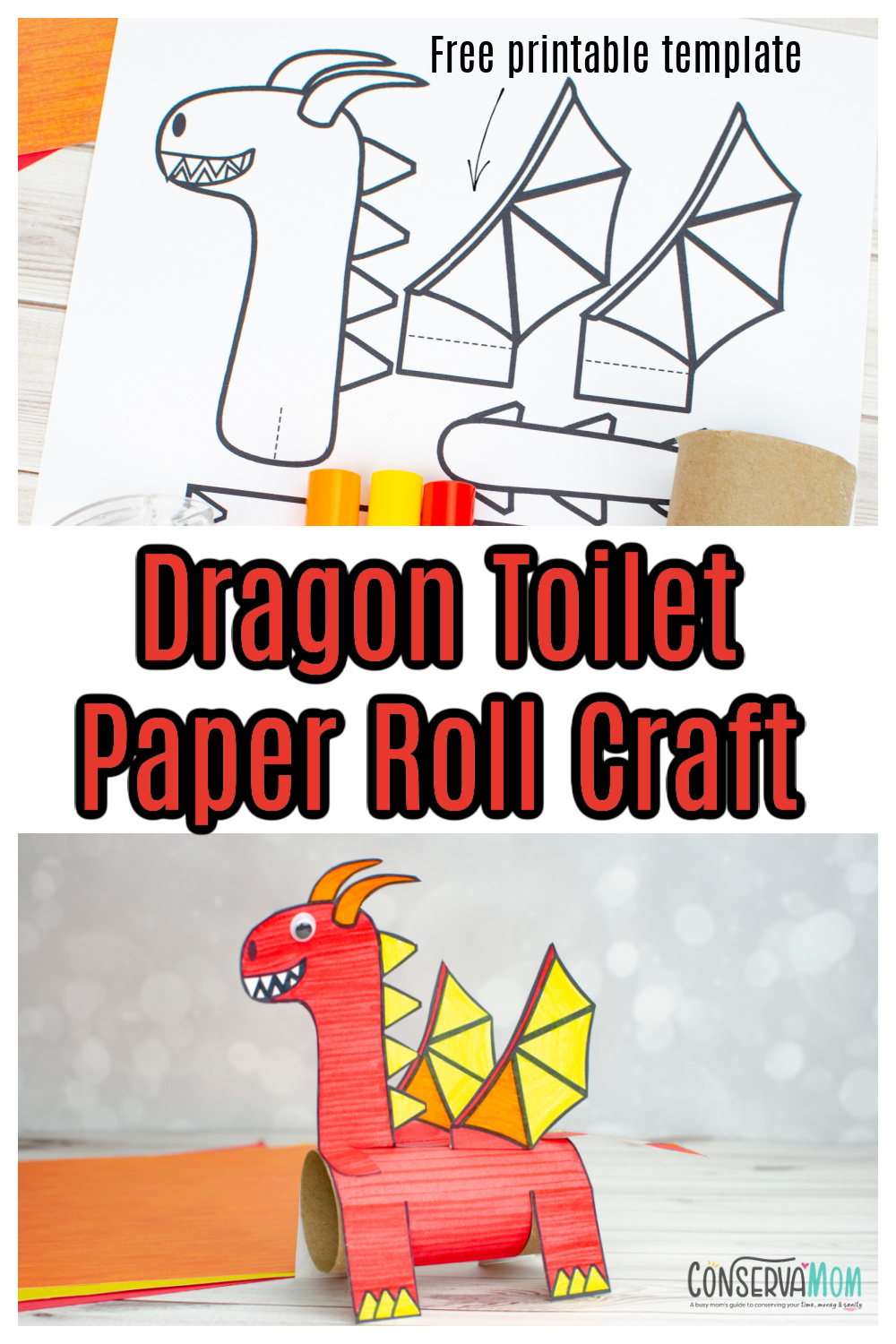 Dragon Toilet paper roll craft