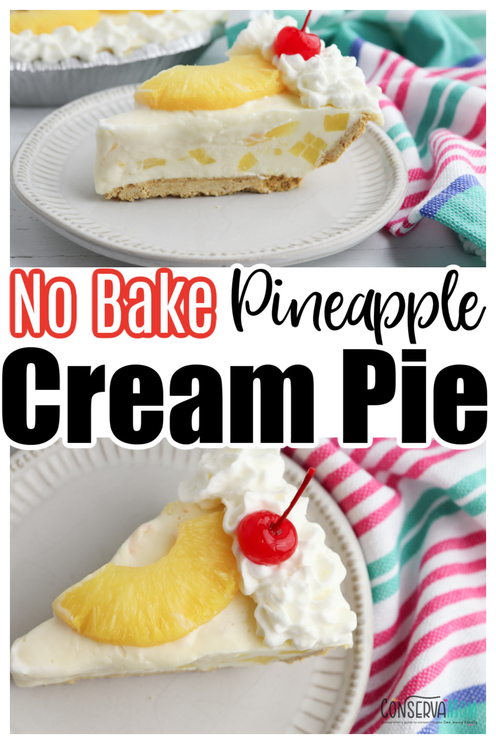 No Bake Pineapple Cream Pie