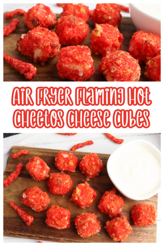 Air Fryer Flaming Hot Cheetos Cheese Cubes ConservaMom
