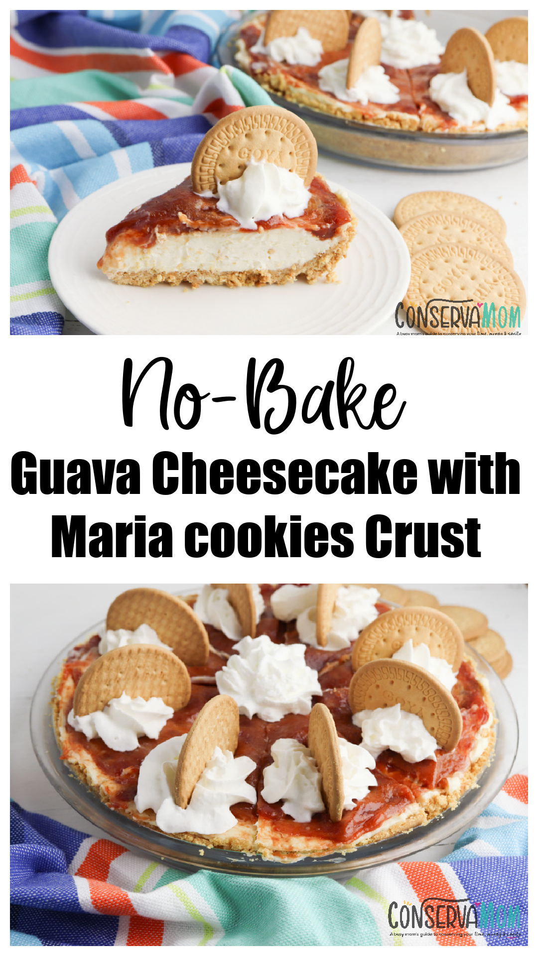 No-Bake Guava Cheesecake with Maria cookies Crust