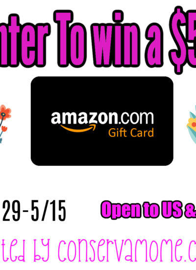 $50 Amazon Gift Card Giveaway ends 5/15