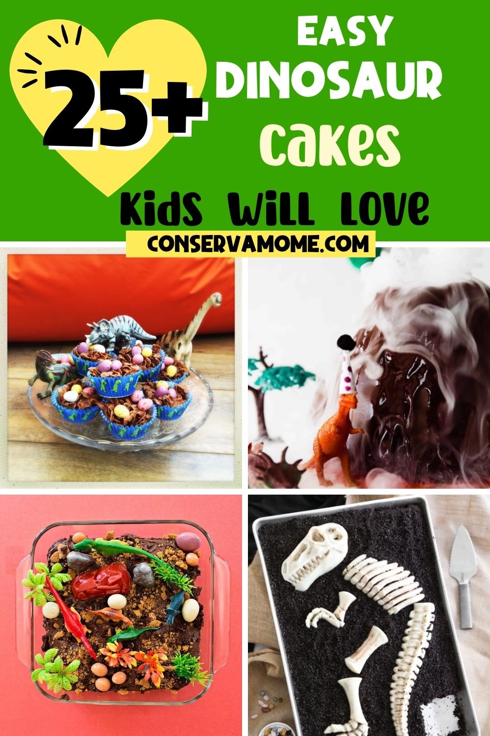 Easy Dinosaur Cakes kids will love