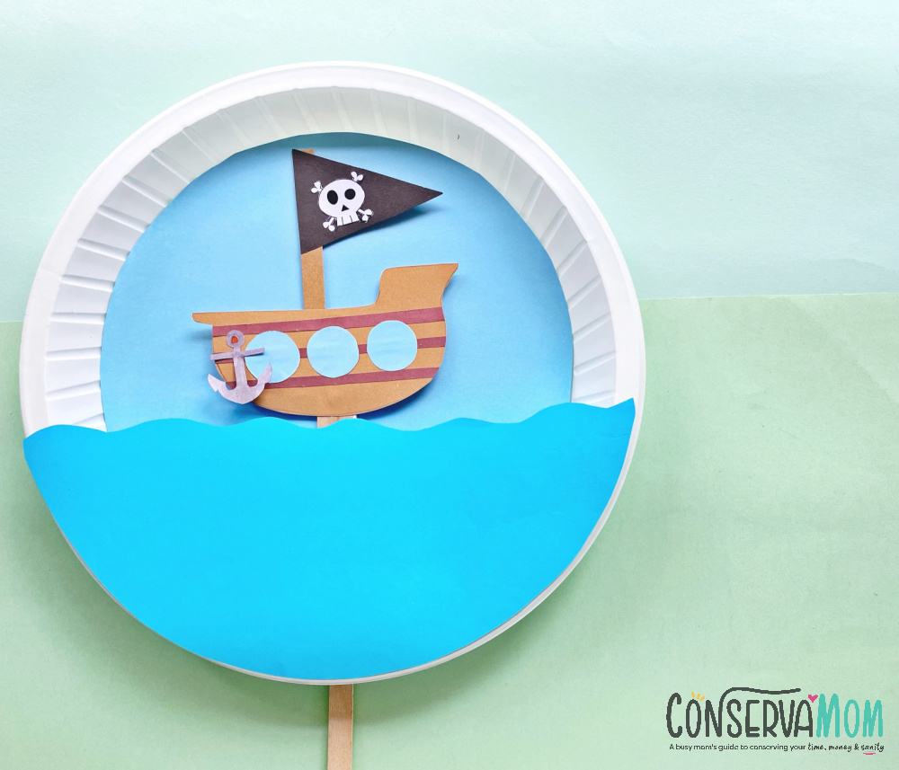 Paper Plate Pirate Ship Craft