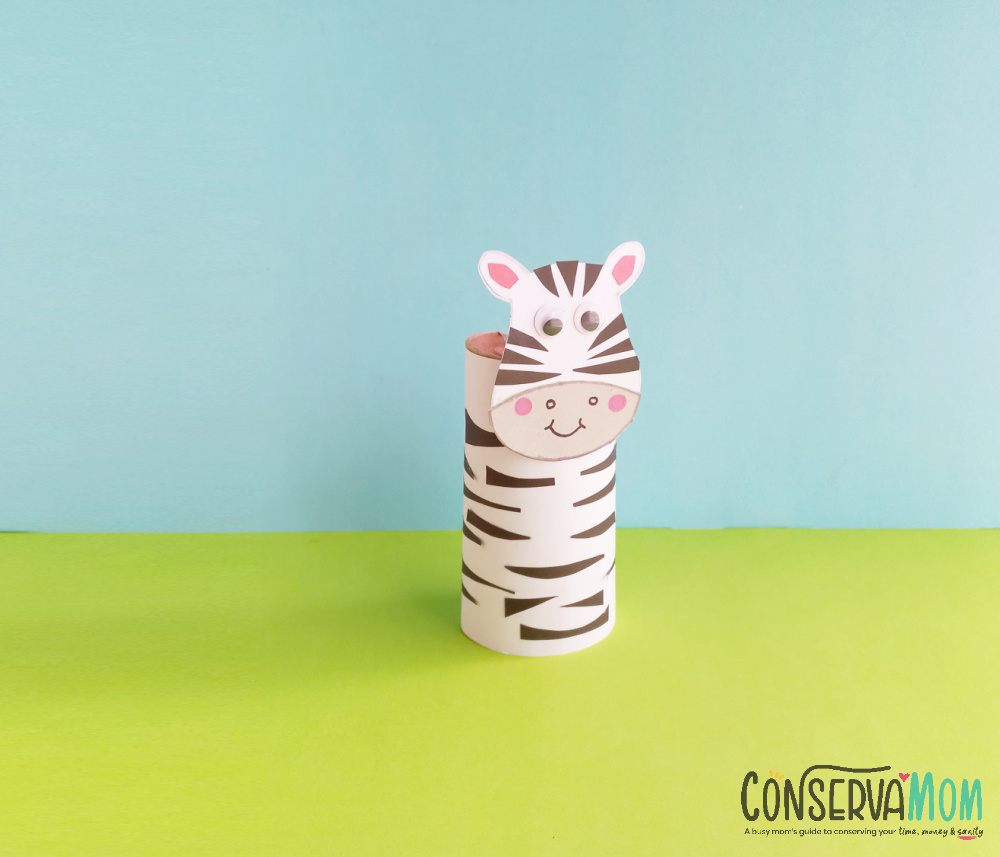 Zebra Toilet Paper Roll Craft Conservamom 1663