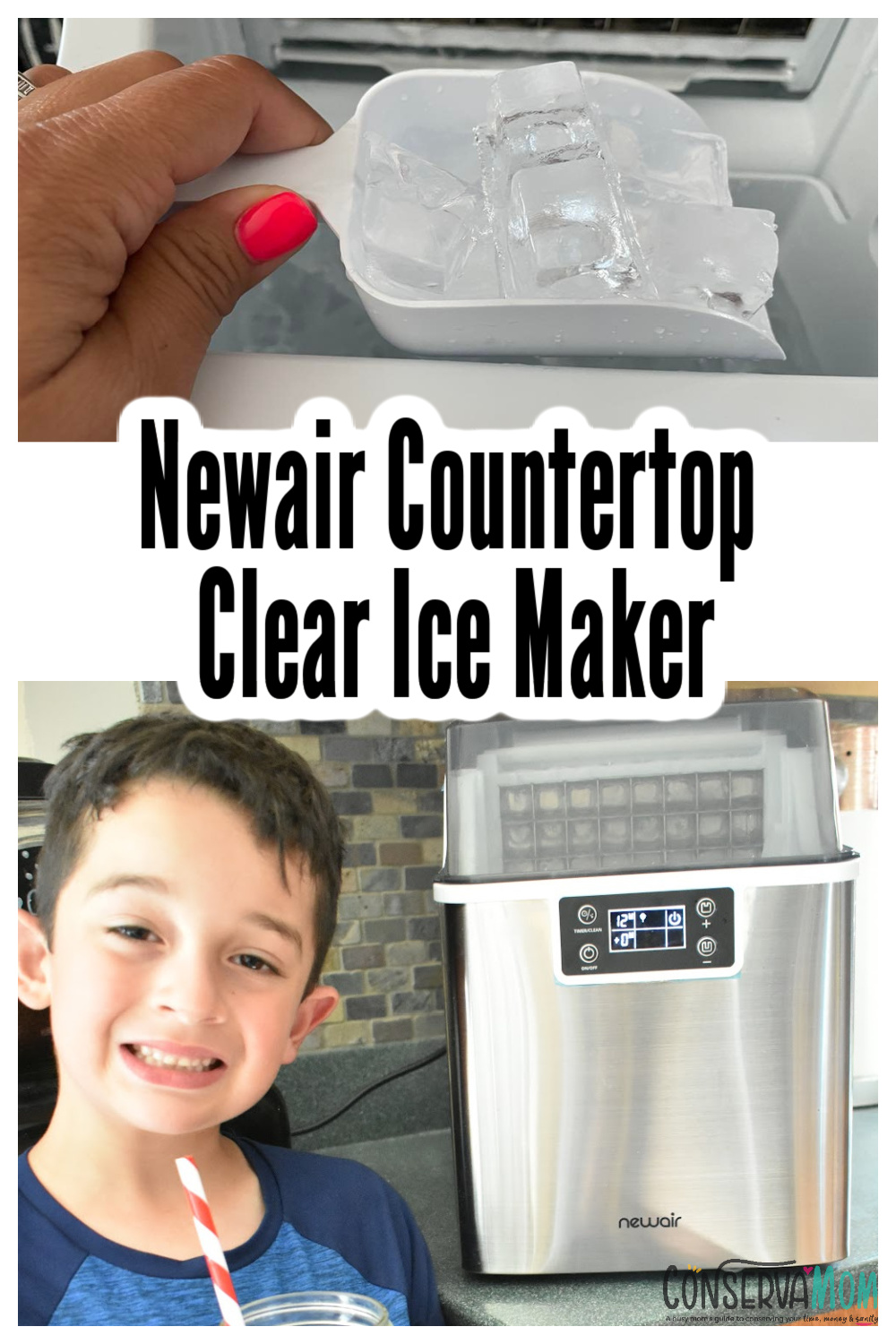 Newair Countertop Clear Ice Maker NIM045SS00 Review - ConservaMom