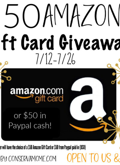 Your Choice of $50 Amazon Gift Card or Paypal Cash
