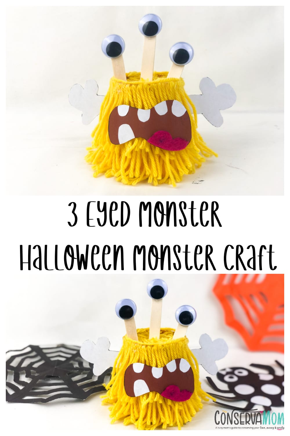 3 Eyed Monster Halloween Monster craft