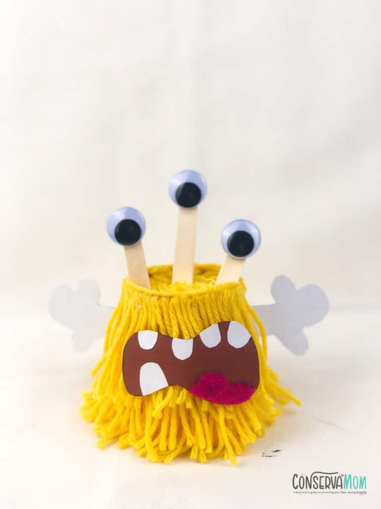 3 Eyed Monster Halloween Monster craft - ConservaMom