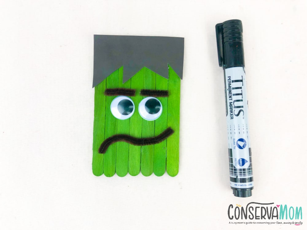 Easy Frankenstein Popsicle Stick Craft For Halloween - Artsy Momma