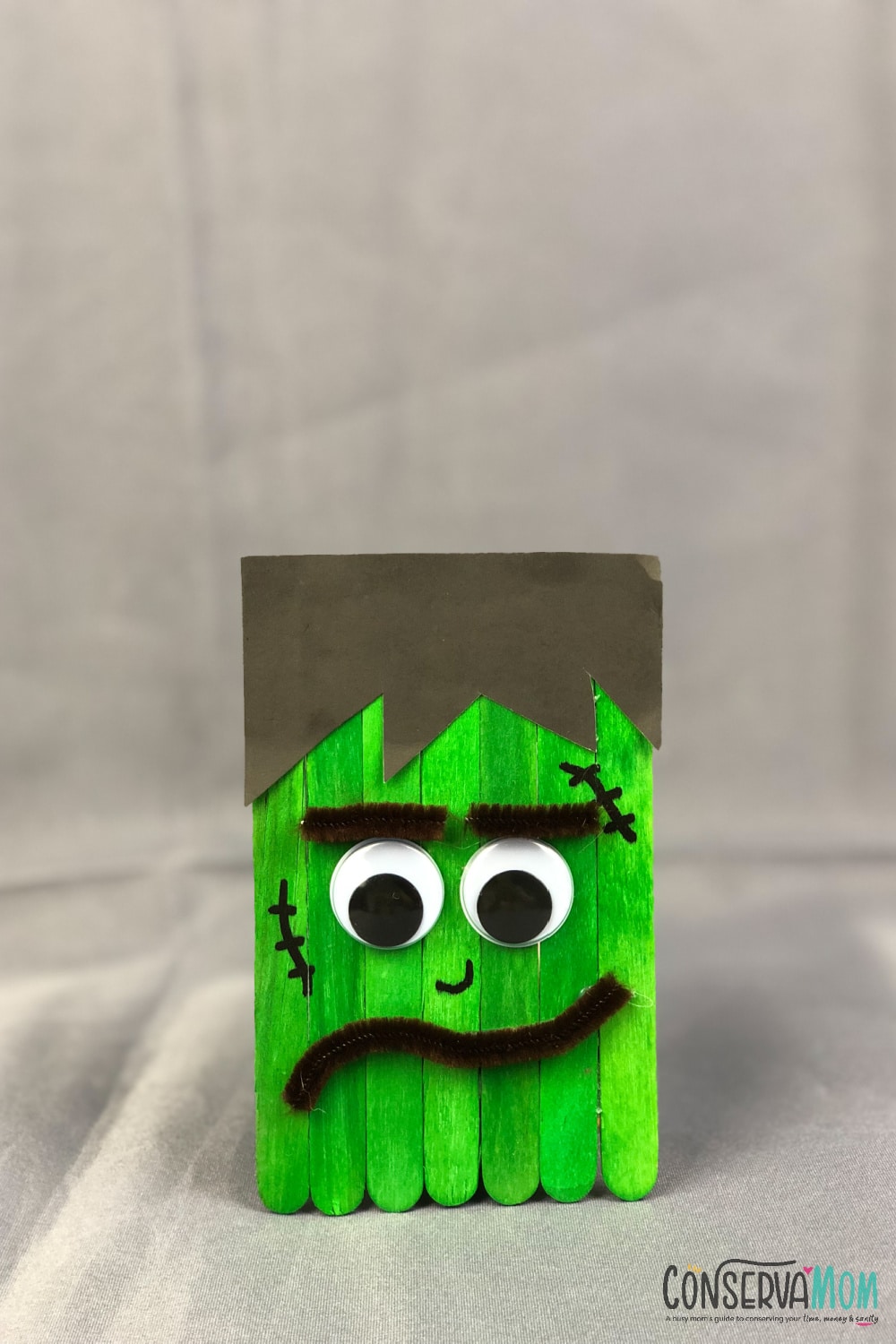 Frankenstein Popsicle Stick Craft - ConservaMom