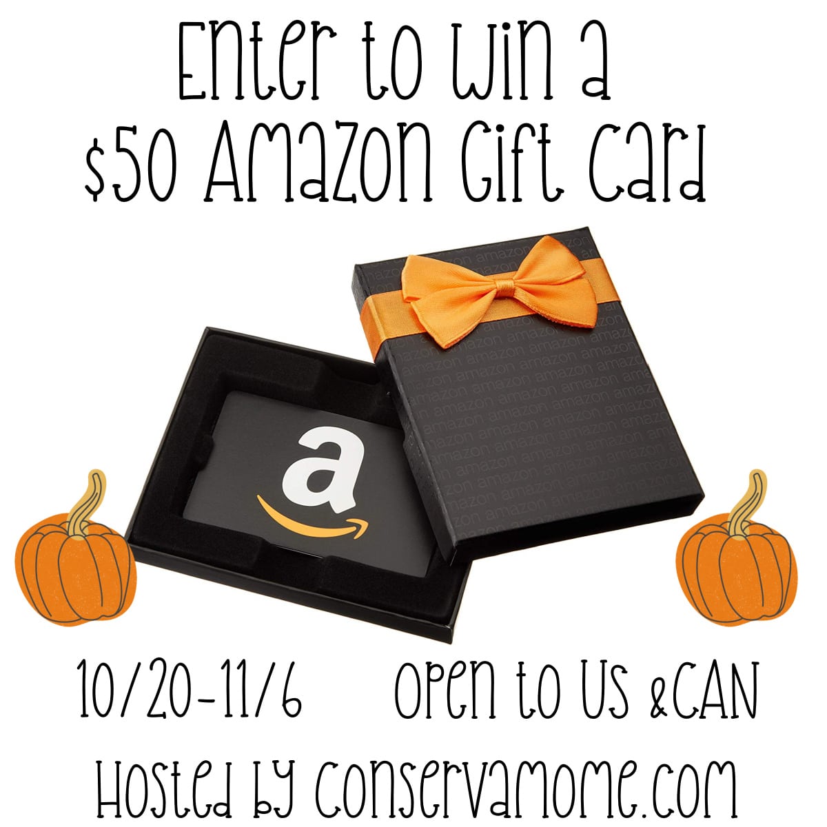 Enter to win a $50 Amazon Gift Card