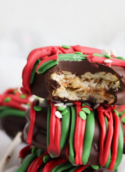 Chocolate Covered Ritz Crackers Peanut butter pops