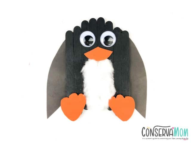 Popsicle Stick Penguin - ConservaMom