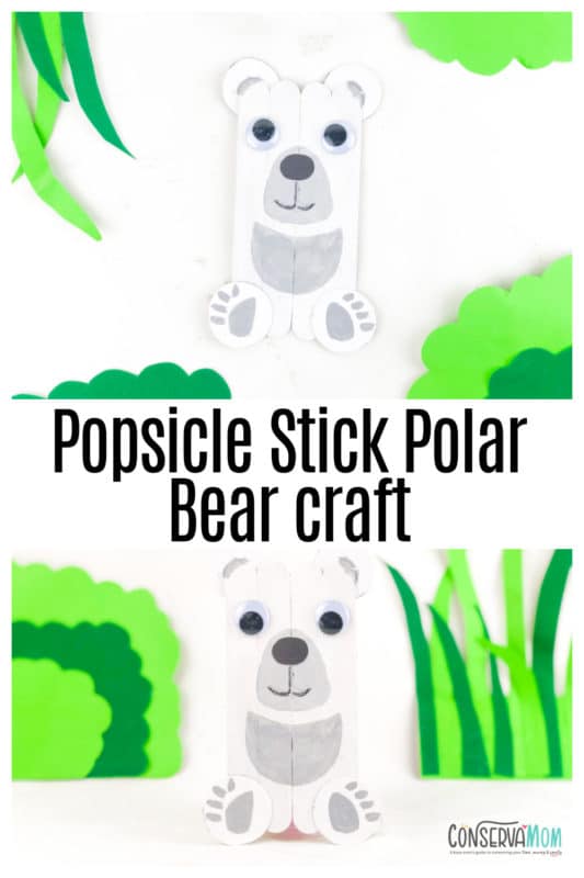 Polar Bear Popsicle Stick Craft - Conservamom