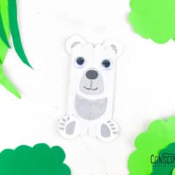 Popsicle Stick polar bear craft