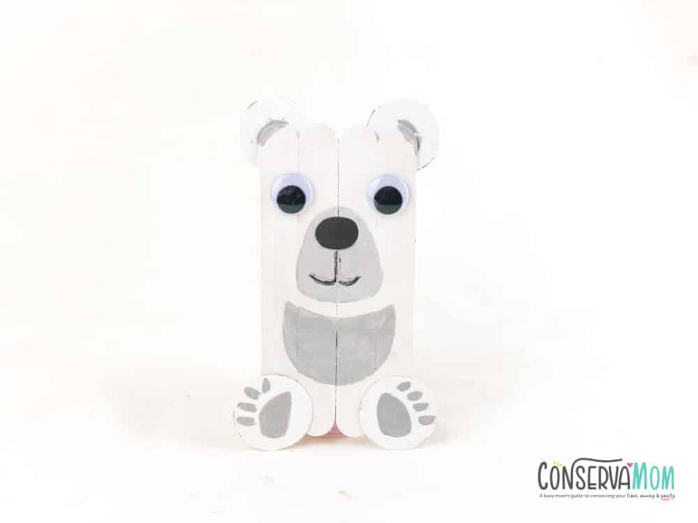 Popsicle Stick Polar Bear Craft