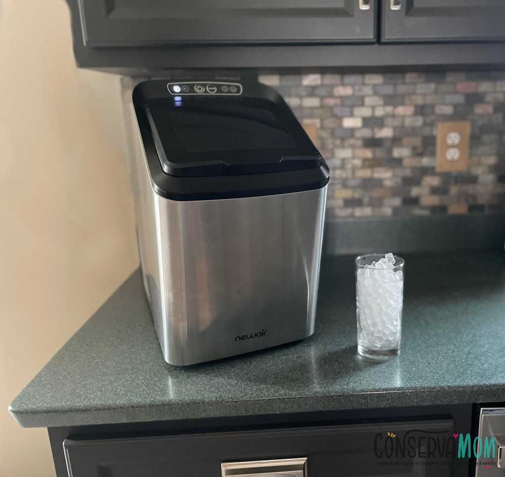 Newair Countertop Clear Ice Maker NIM045SS00 Review - ConservaMom