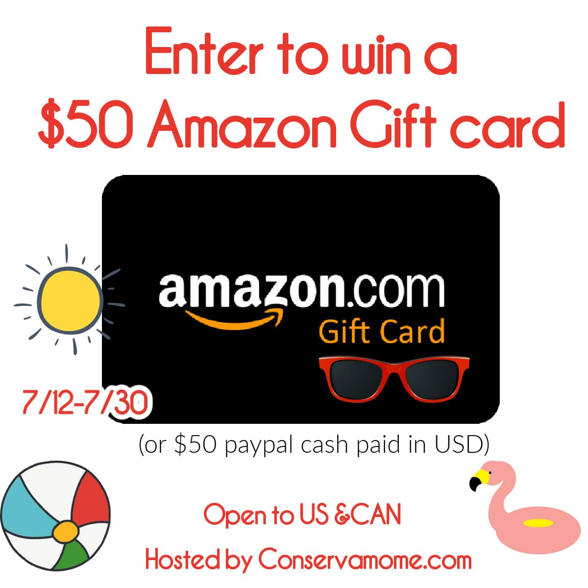 $50 Amazon Gift card (Or Paypal Cash) Giveaway