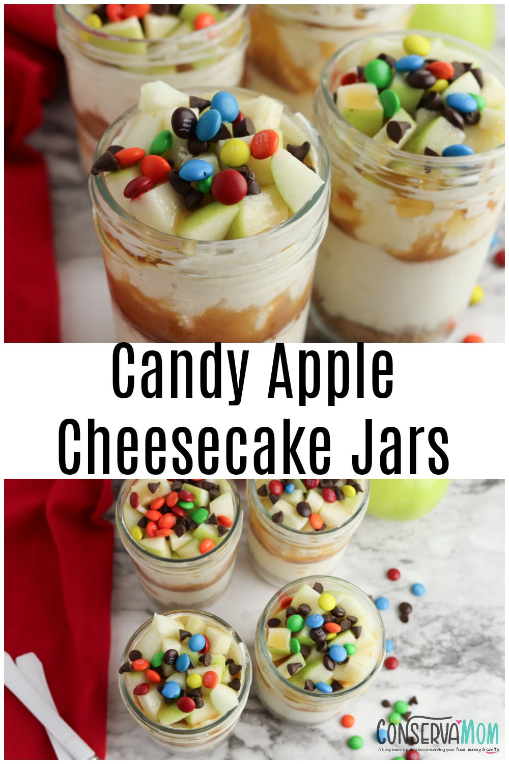 Candy Apple Cheesecake Jars