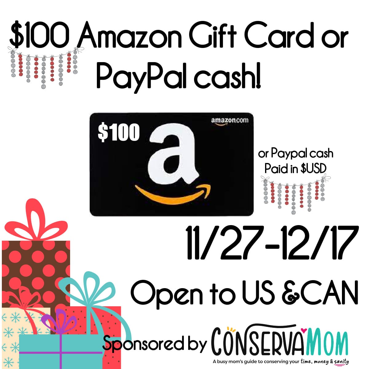 amazon gift card or paypal