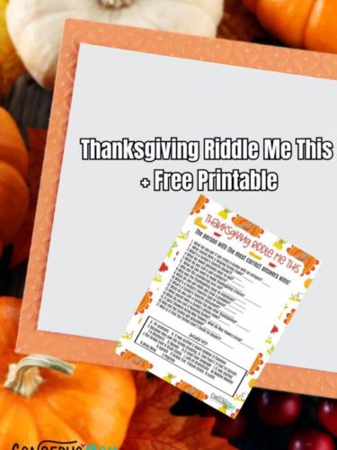 Thanksgiving Riddle Me This + Free Printable